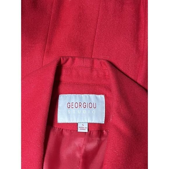 Georgiou Studio Vintage Red Wool BlazerJacket Size Small - Picture 5 of 6